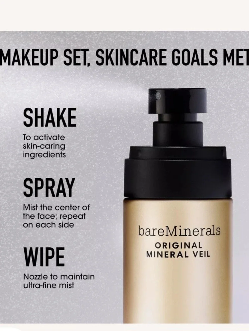 BareMinerals Original Mineral Veil 24-HR Setting Spray- Natural Matte Finish